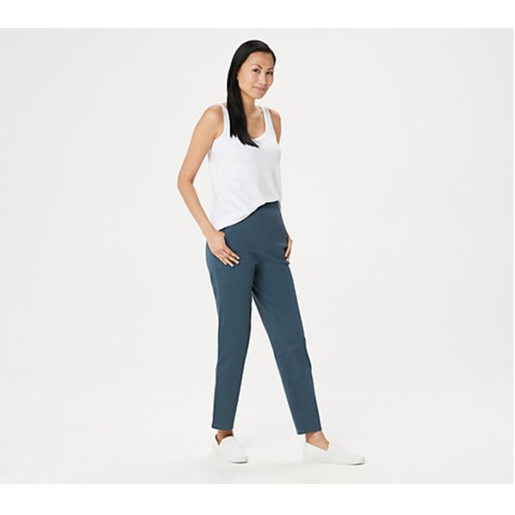 Denim & Co Original Waist Stretch Denim Pants XXS Tall Blue Jean Pull On NWOT - Picture 2 of 4